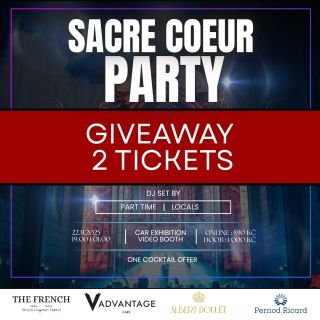 🎁GIVEAWAY – WIN 2 TICKETS TO SACRÉ CŒUR PARTY 🎶 📅 Saturday 22nd November 📍 Sacré Cœur Party 2025 How to win 2 tickets ?...